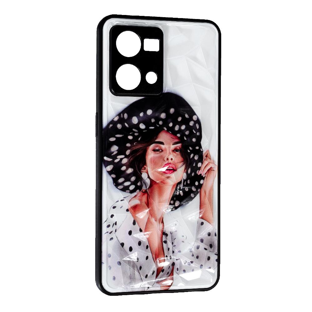 Накладка Ladies Camera для Oppo Reno 7 4G Girl in a hat