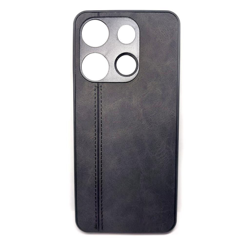 Накладка Leather Case для Tecno Pop 7/Infinix Smart 7 Black