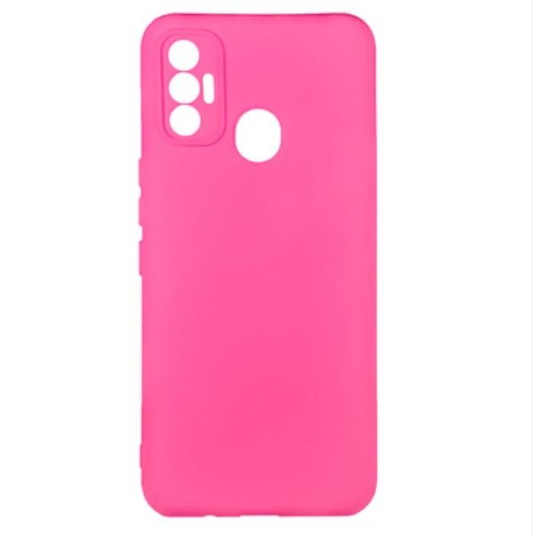 Silicone Cover Full Camera without Logo (A) для Tecno Spark 7 (Barbie pink)
