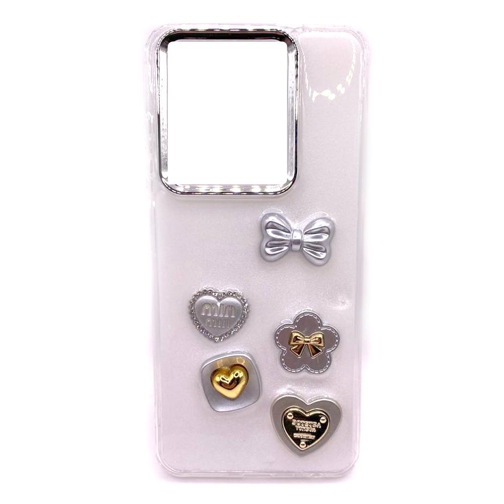 Чохол накладка Love Story 3D для TECNO Spark Go 2024/POP 8/Spark 20/Spark 20C/Infinix Smart 8/Hot 40i (Золоте сердечко)