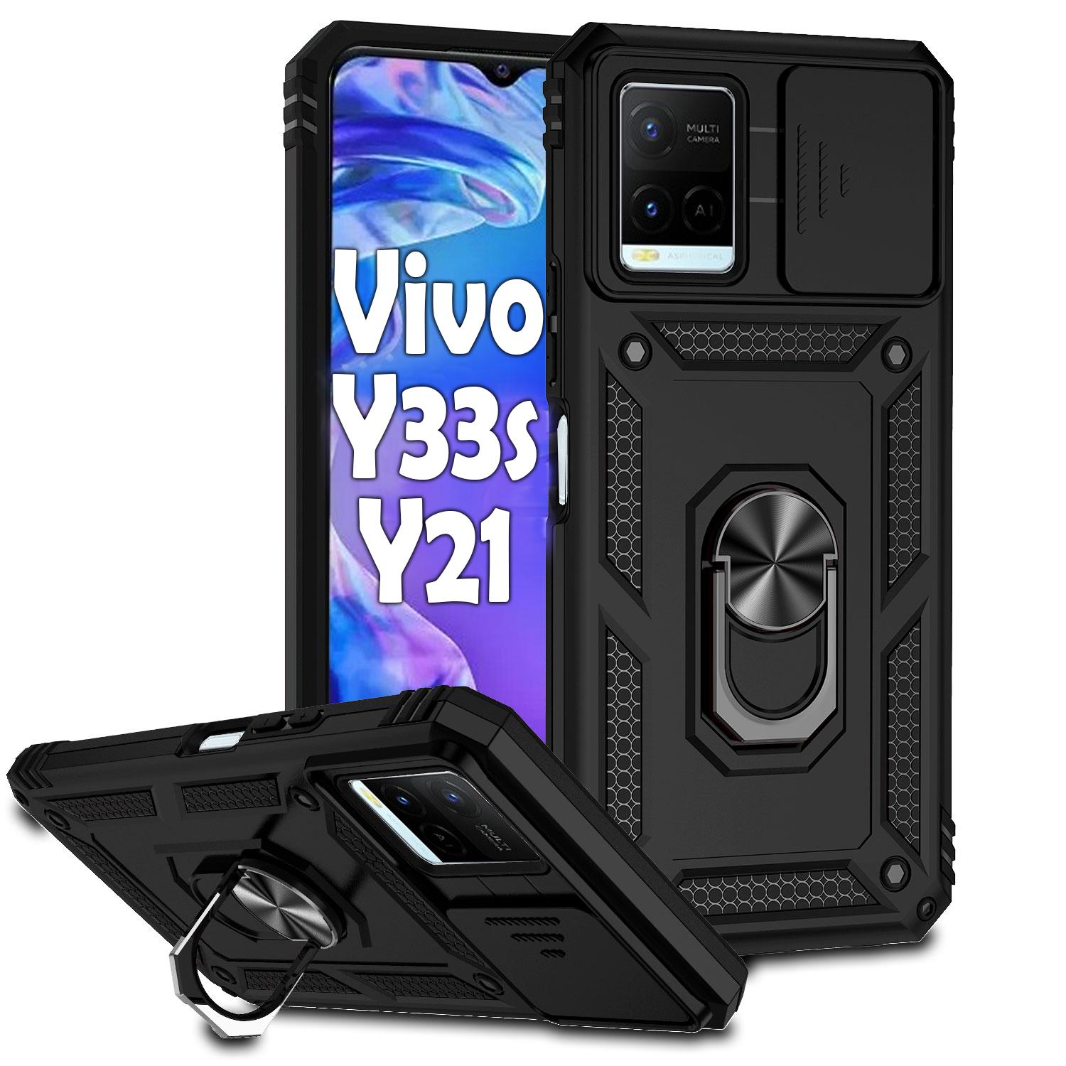 Накладка Camshield Serge Ring для Vivo Y33s/Y21 Black