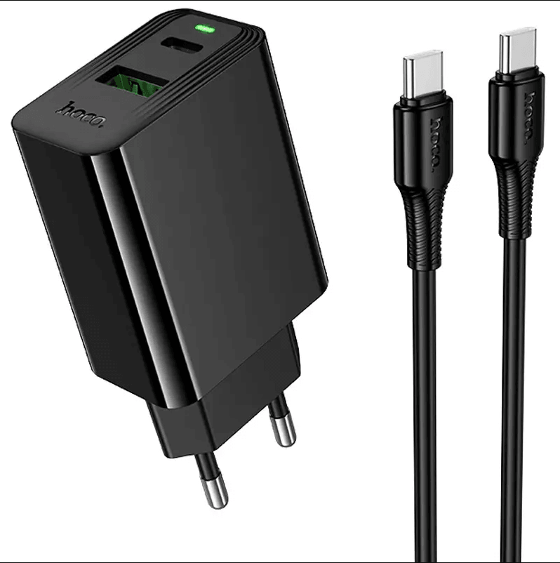 МЗП Hoco CS94A Leader PD20W+QC3.0  Type-C to Type-C (Black)-1