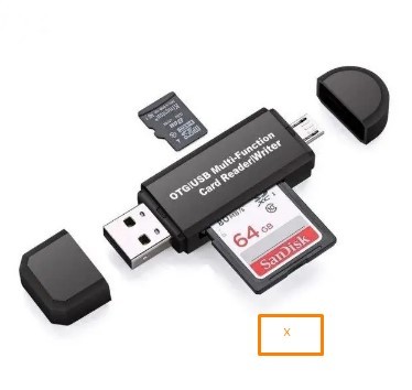 Card Reader OTG 4 in1 помаранчевий-0