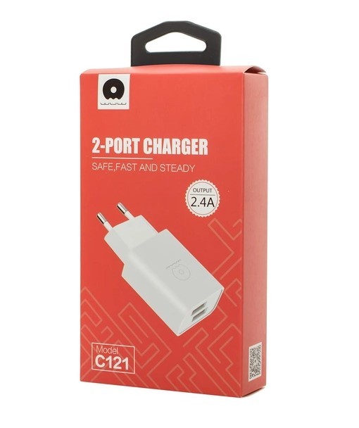 Мережевий адаптер WUW C121 2USB 2.4A EU-0