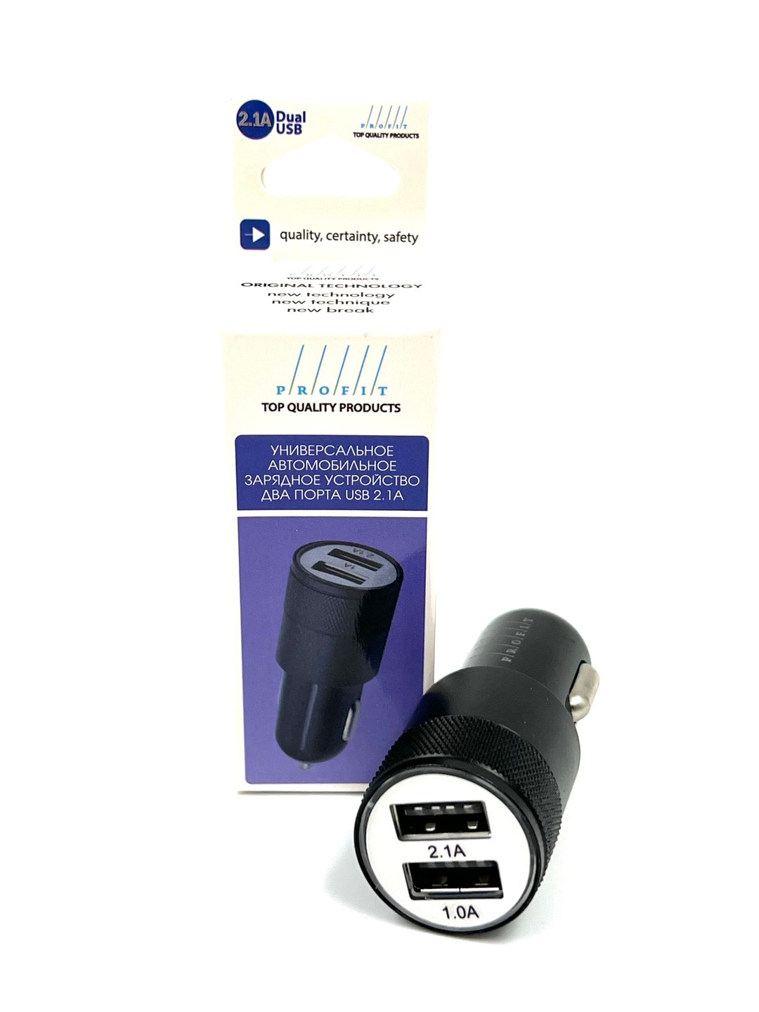 АЗП Profit 2USB 2,1A micro USB-0