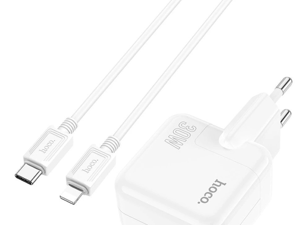 Мережевий ЗП Hoco C112A Advantage Type-C to Lightning  PD30W (Білий)-1