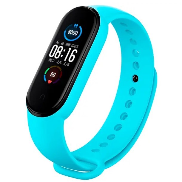 Ремінець Silicone для Mi Band 8/Mi Band 9 (Neon blue)-0