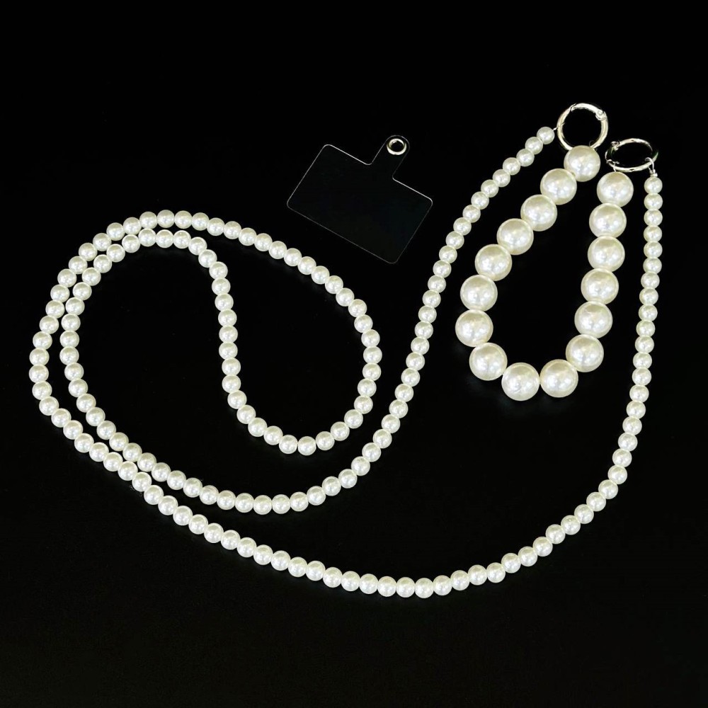 Ремінець-браслет Перлина 2в1 для телефону 120 см (Білий)-0