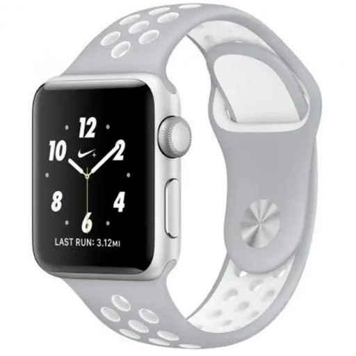 Ремінець Sport Band  для Watch 42/44/45/49 mm Сіро-білий-0