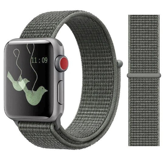 Ремінець Nylon для Apple Watch 38/40/41 mm Grey-0