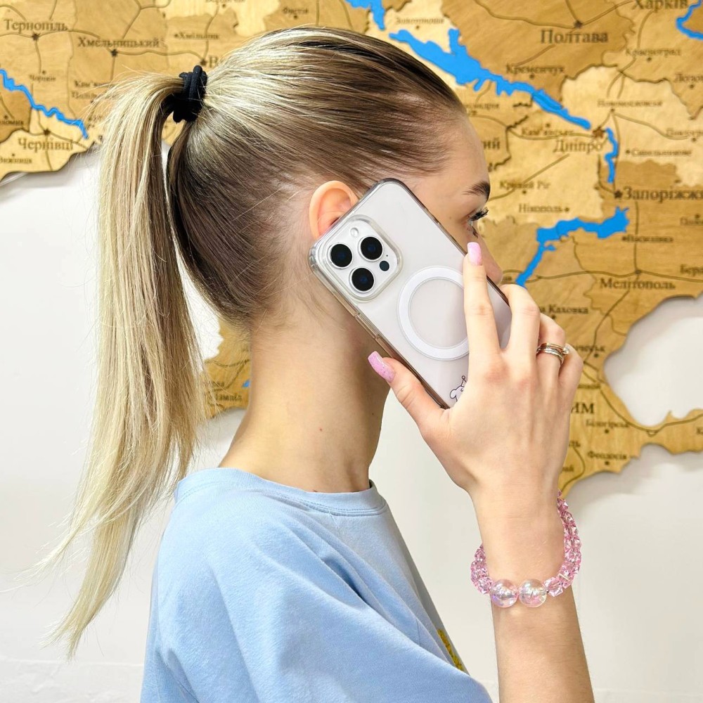 Ремінець-браслет кристальний для телефону (Рожевий)-2