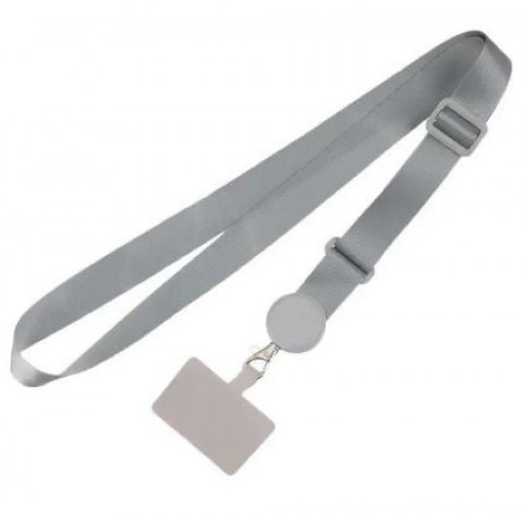 Шнурок на шию "Round Clip" срібний-0