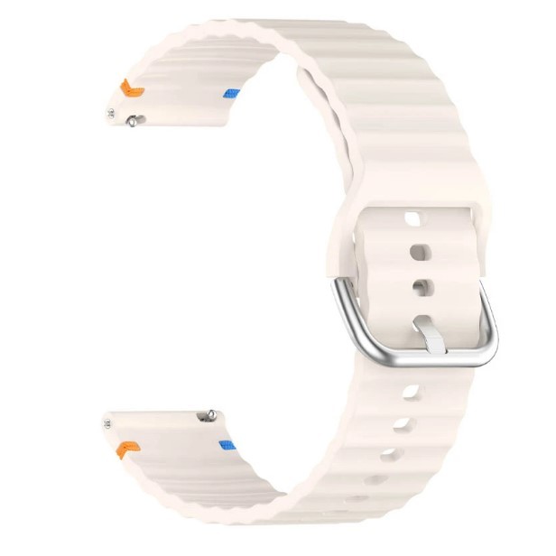 Силіконовий ремінець Wavy для Smart Watch 20mm (Antique White)-0