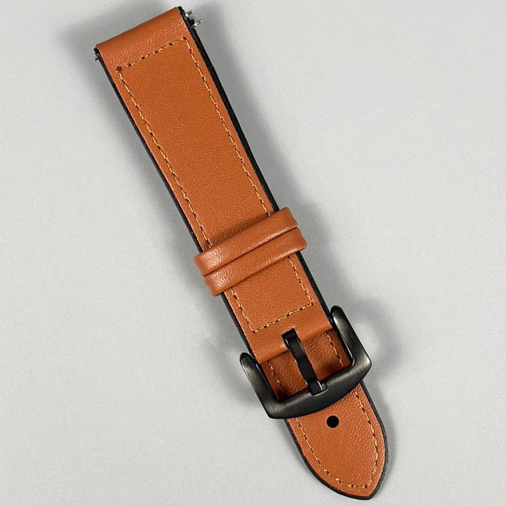 Ремінець для годинника універсальний Leather Casual 22мм (Brown)-0