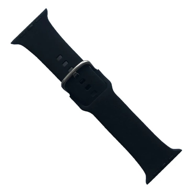 Ремінець SILICONE METAL CLAPS для Watch 38/40/41 / SE mm Black-0