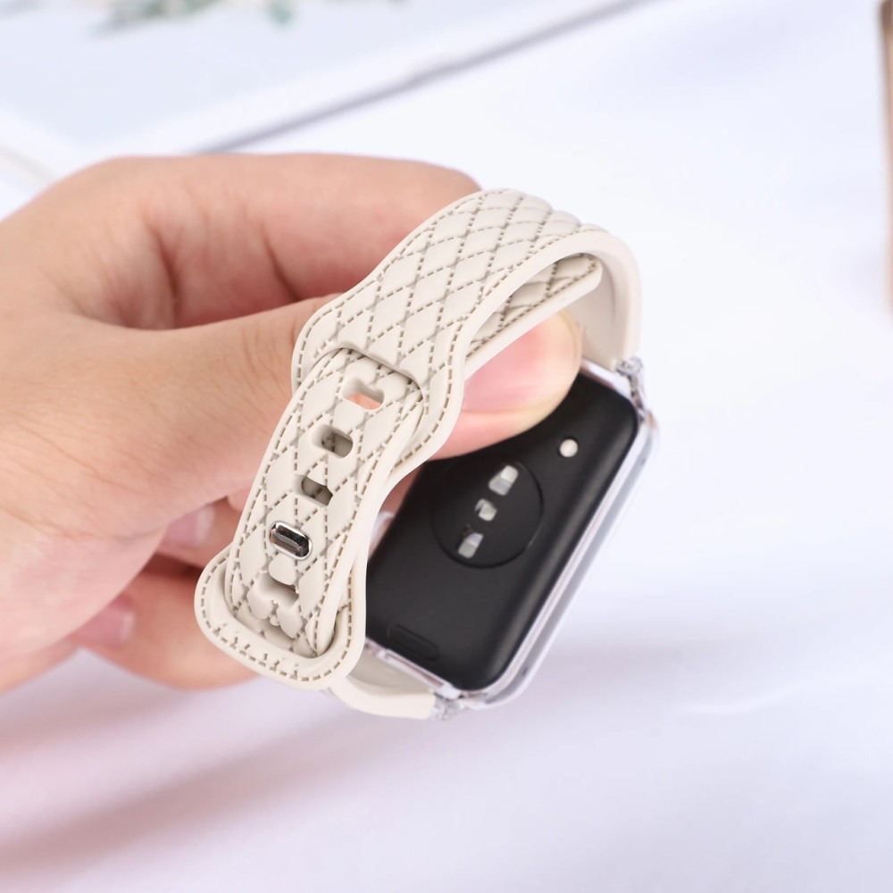 Ремінець Rhombus Strap Mi Smart Band 9 Active / Redmi Smart band 3 (Milk)-1