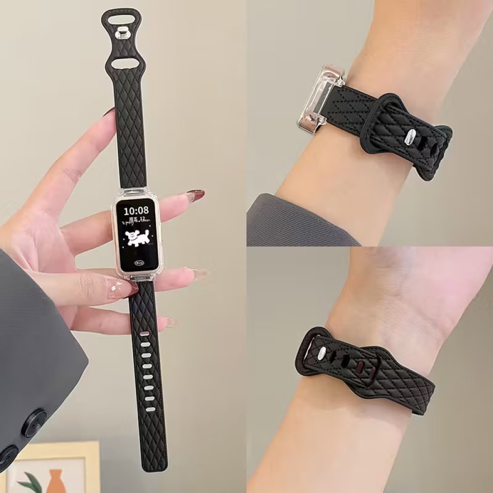 Ремінець Rhombus Strap Mi Smart Band 9 Active / Redmi Smart band 3 (Black)-2