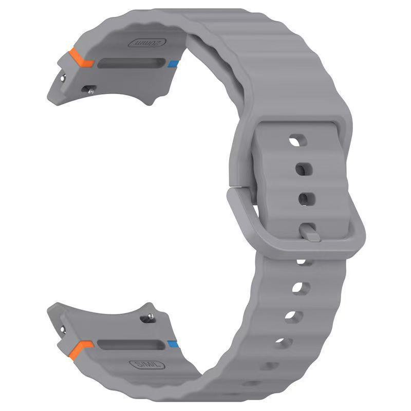 Ремінець для Samsung Watch 8 Silicone seam  (Grey)-0