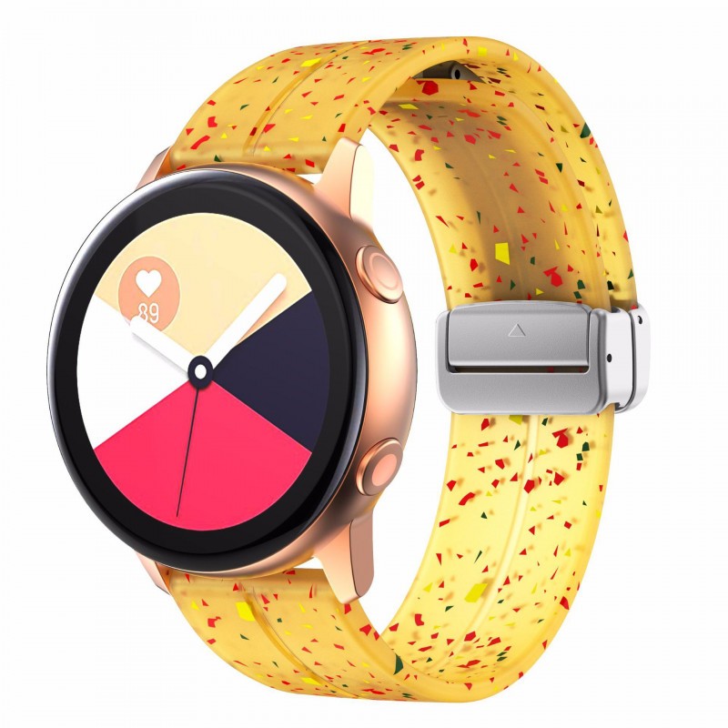 Силіконовий ремінець Splash для Smart Watch 20mm (Yellow)-0