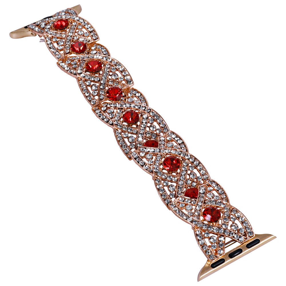 Ремінець Bling Band для Apple Watch 38/40/41 mm rose gold red-0