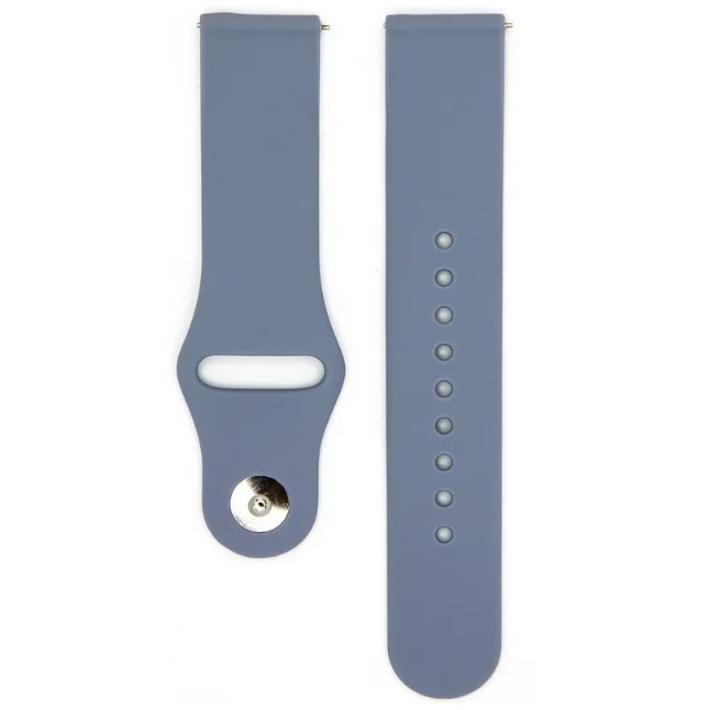 Ремінець Silicon для 22mm (мет. застібка) (Lavander grey)-0