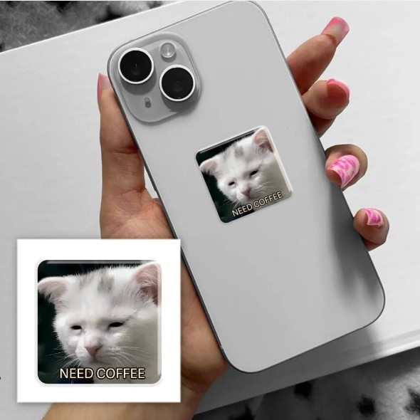 3D-стікер  "Coffee Cat"-0