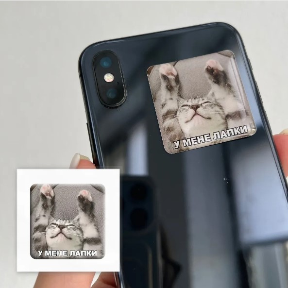 3D стікер "У мене лапки"-0