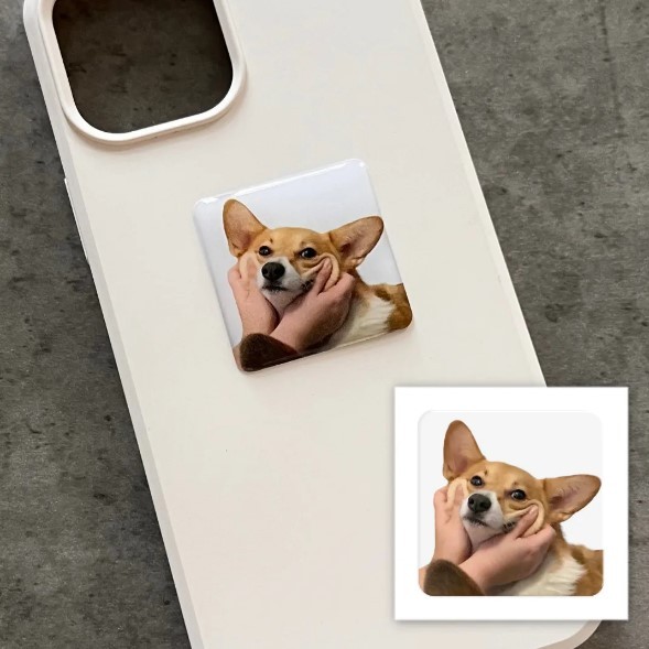 3D-стікер "Щасливий коргі"-0