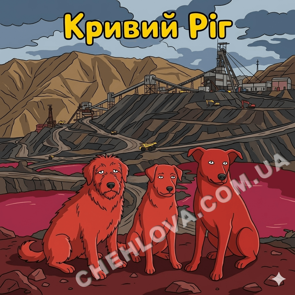 3D стікери "Кривий Ріг" Красні пси-0