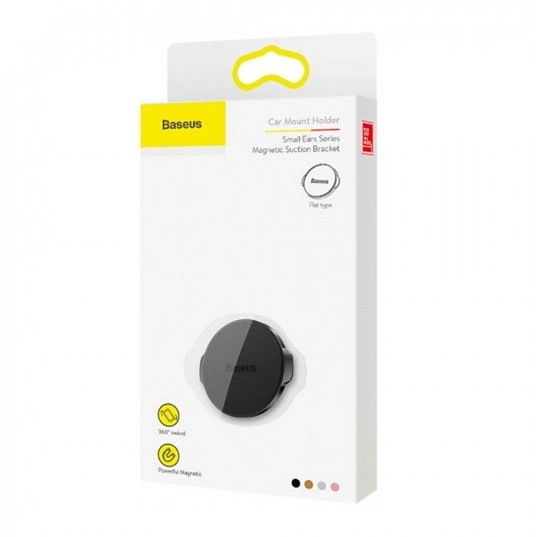 Автотримач Baseus Small ears series Magnetic suction bracket (Чорний)-0