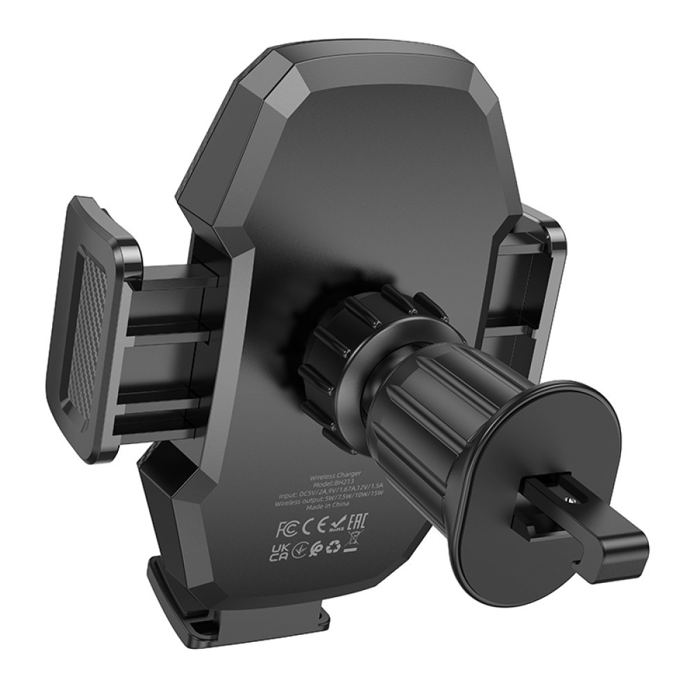 Holder Borofone BH213 Adelante з бездротовою зарядкою  (Чорний)-5