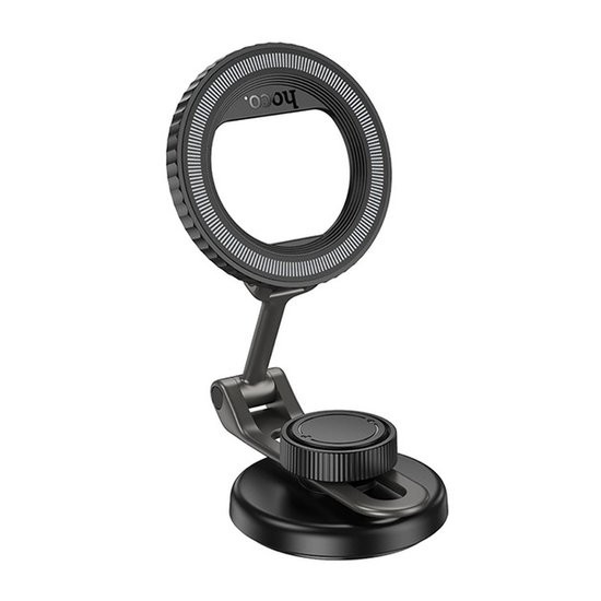 Автодержатель Hoco H77 View folding magnetic ring (center console) (Black-Gray)-1