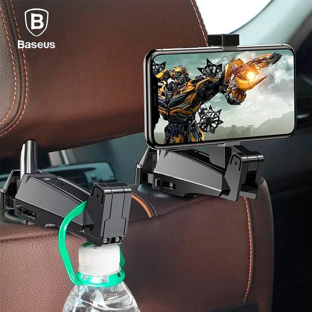 Холдер Baseus backseat vehicle phone holder hook чорний-1