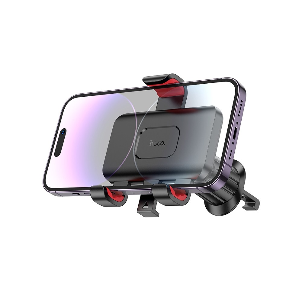 Холдер HOCO H21 Dragon automatic clamp car holder with air outlet Red and Black-1
