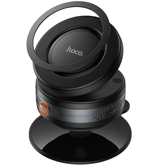 Автотримач Hoco H87 Dragon electric suction cup magnetic holder(universal) black metal gray-1