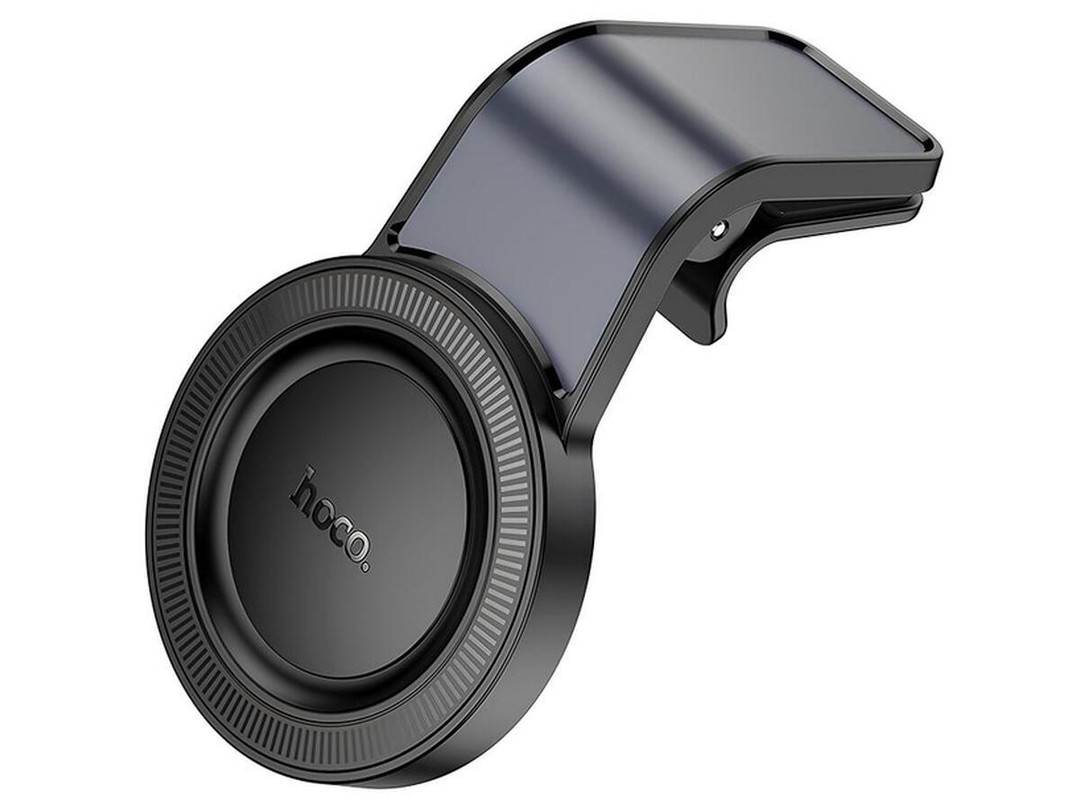 Автохолдер Hoco H59 Show ring magnetic (L air outlet) (Black Metal Gray)-5