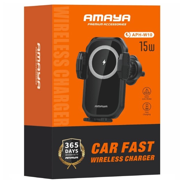 Автотримач з БЗП Amaya APH-W10 15W (air outlet) (Black)-0
