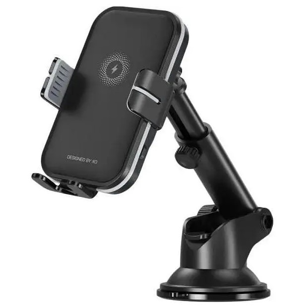 Автотримач XO WX027 Car holder 15W Wireless Charger Black-2