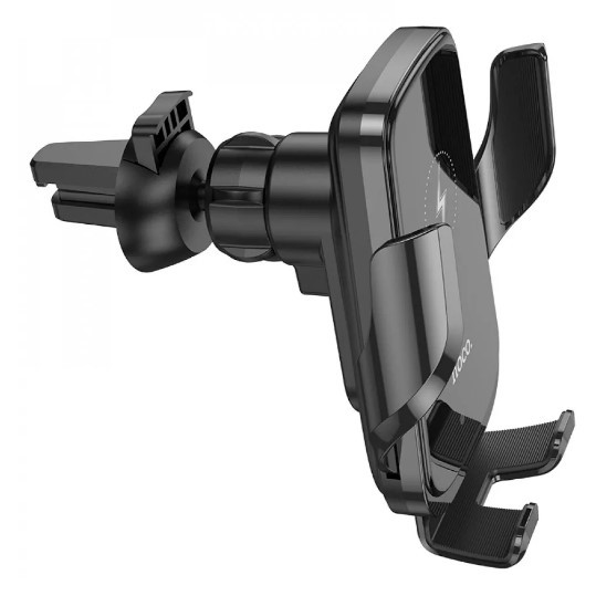 Автомобільний тримач із бездротовою зарядкою Hoco CA202 Plus Black-2