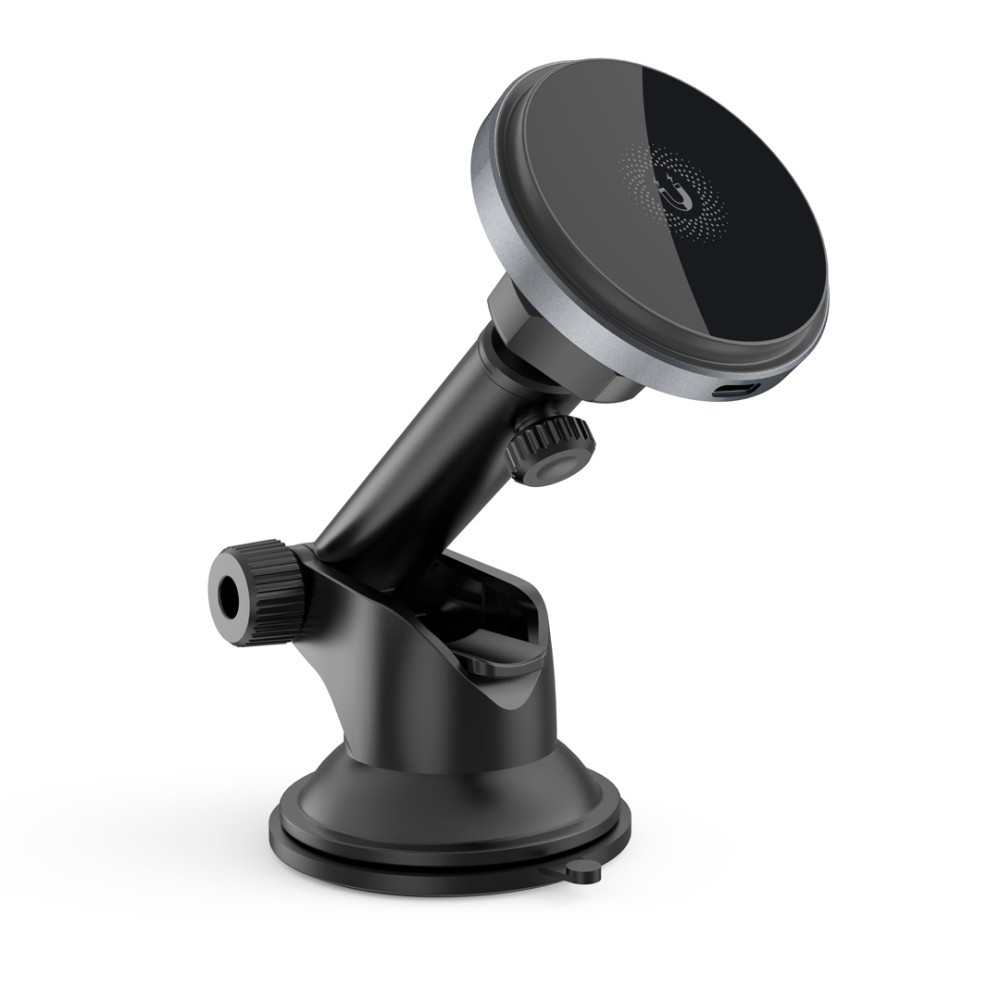 Holder XO CX017 metal 15W з бездротовою зарядкою (Чорний)-2