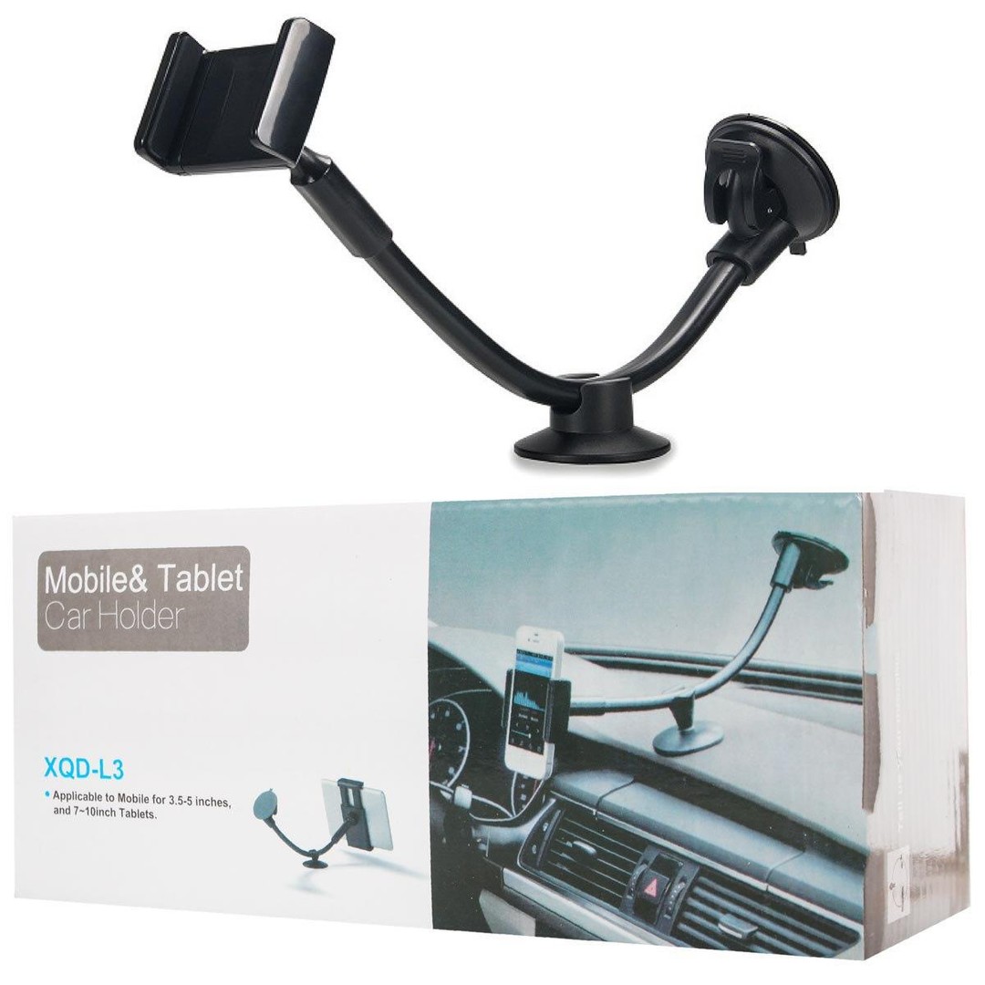 Автохолдер XQD-L3 2in1 mobile 3,5"-5" and Tablet  7"-10" чорний-0