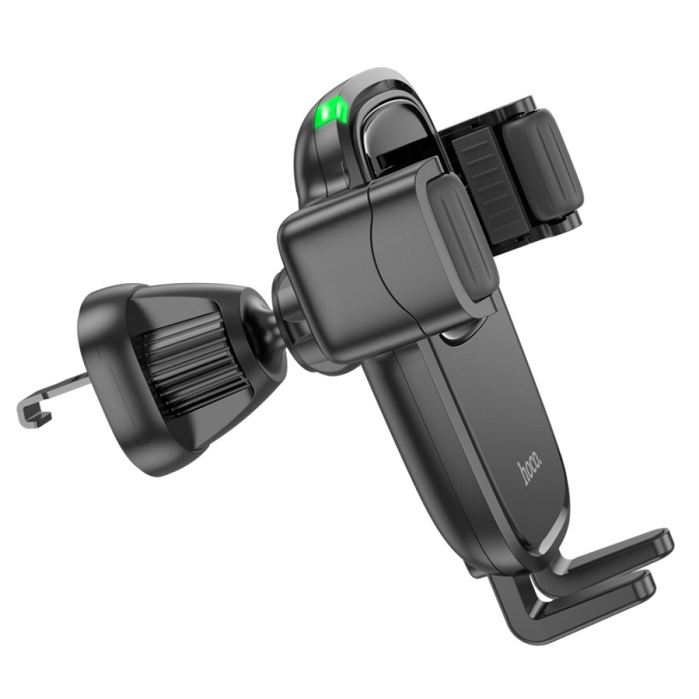 Holder Hoco HW1 Pro з бездротовою швидкою зарядкою 5W,7.5W,10W,15W (air outlet) (Чорний)-4