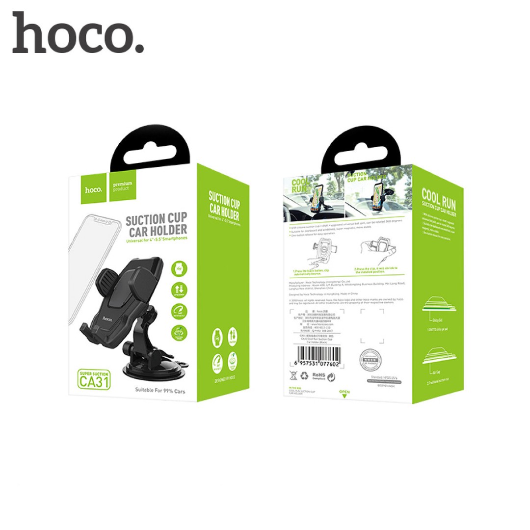 Holder Hoco CA31 Cool run suction cup black-0