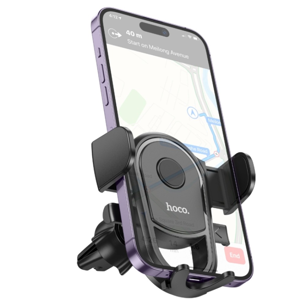 Holder Hoco H6 Grateful one-button car holder(air outlet) black-3
