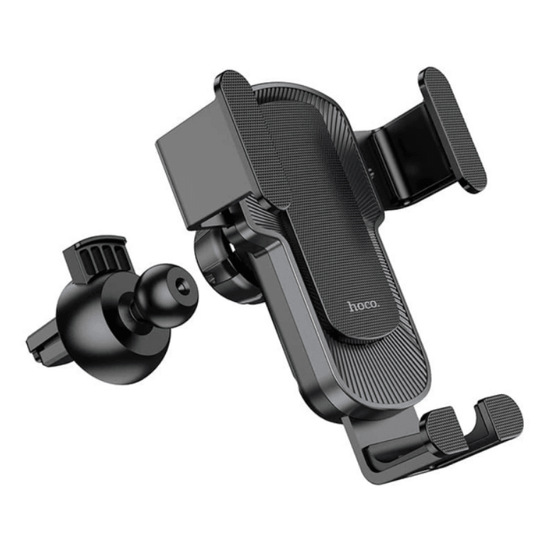Автохолдер Hoco CA103 Vertical and Horizontal Air Outlet Gravity (Black Metal Gray)-2