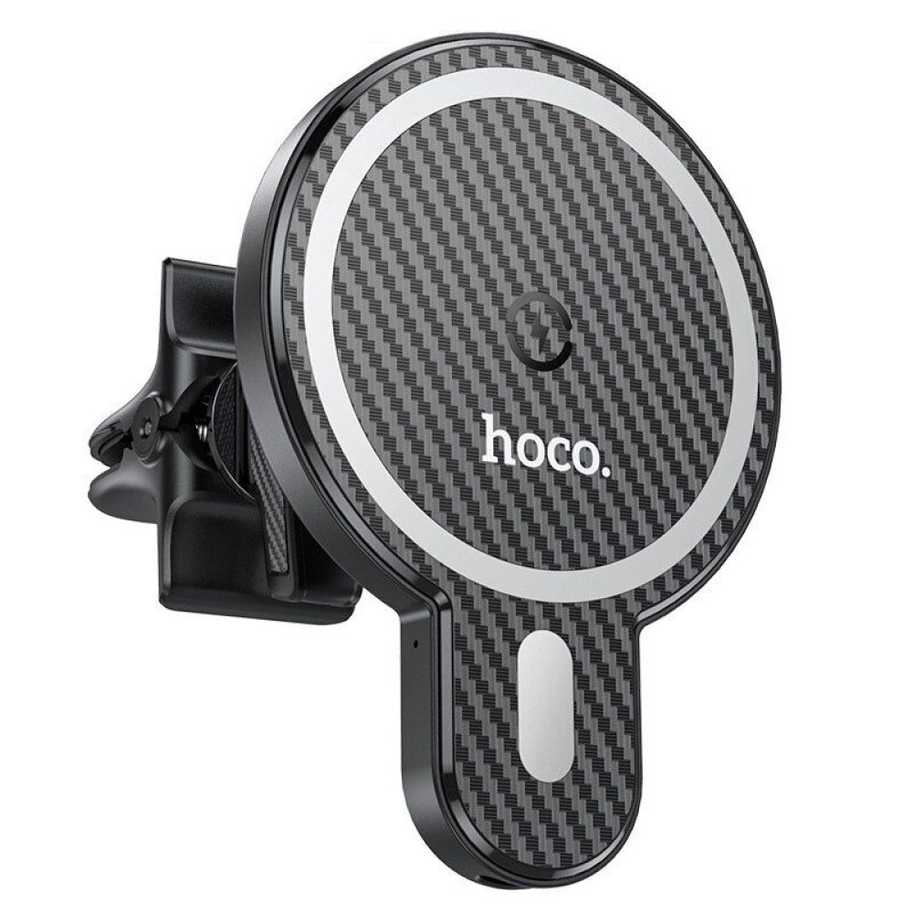 Holder Hoco CA85 Ultra-fast Магнітний з бездротовою зарядкою 15W (Чорний)-2