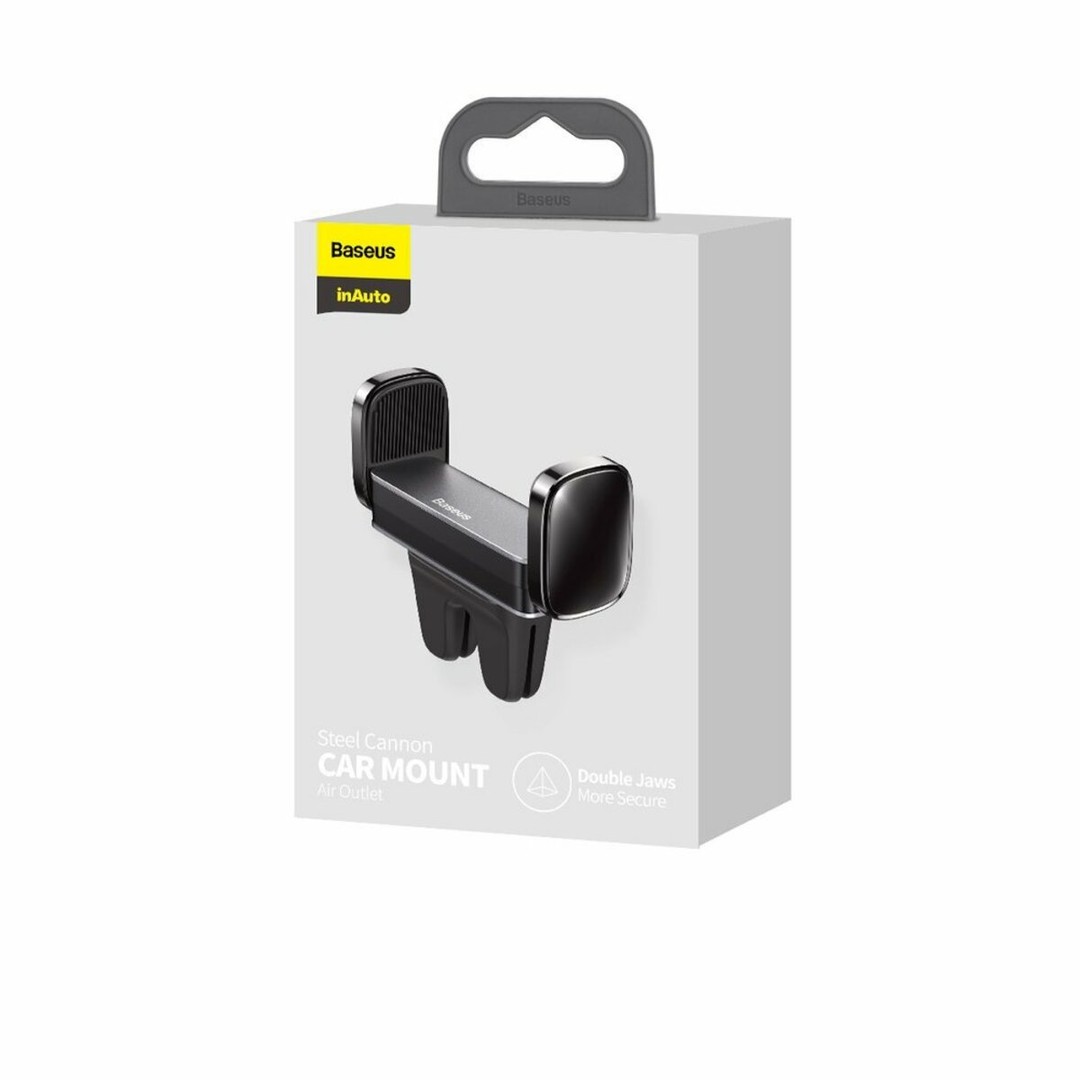 Тримач для мобiльного Baseus Steel Cannon Air Outlet Car Mount Black-0
