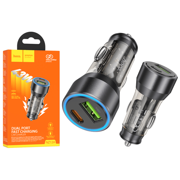 АЗП HOCO NZ12A PD43W+QC3.0 чорний-0