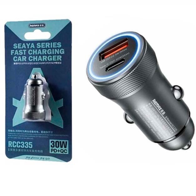 АЗП REMAX RCC-335 PD30W+QC3.0 /48 (ГрафІт)-0