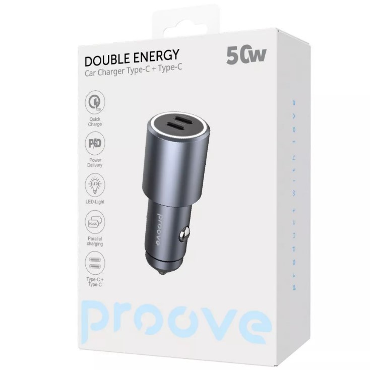 АЗП Proove Double Energy 50W (Type-C + Type-C)-0